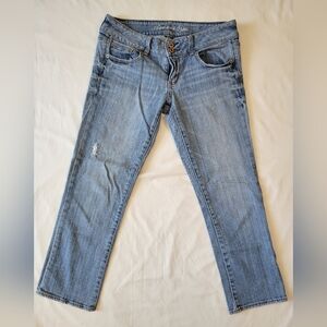 American Eagle Cropped Denim Jeans Size 8
